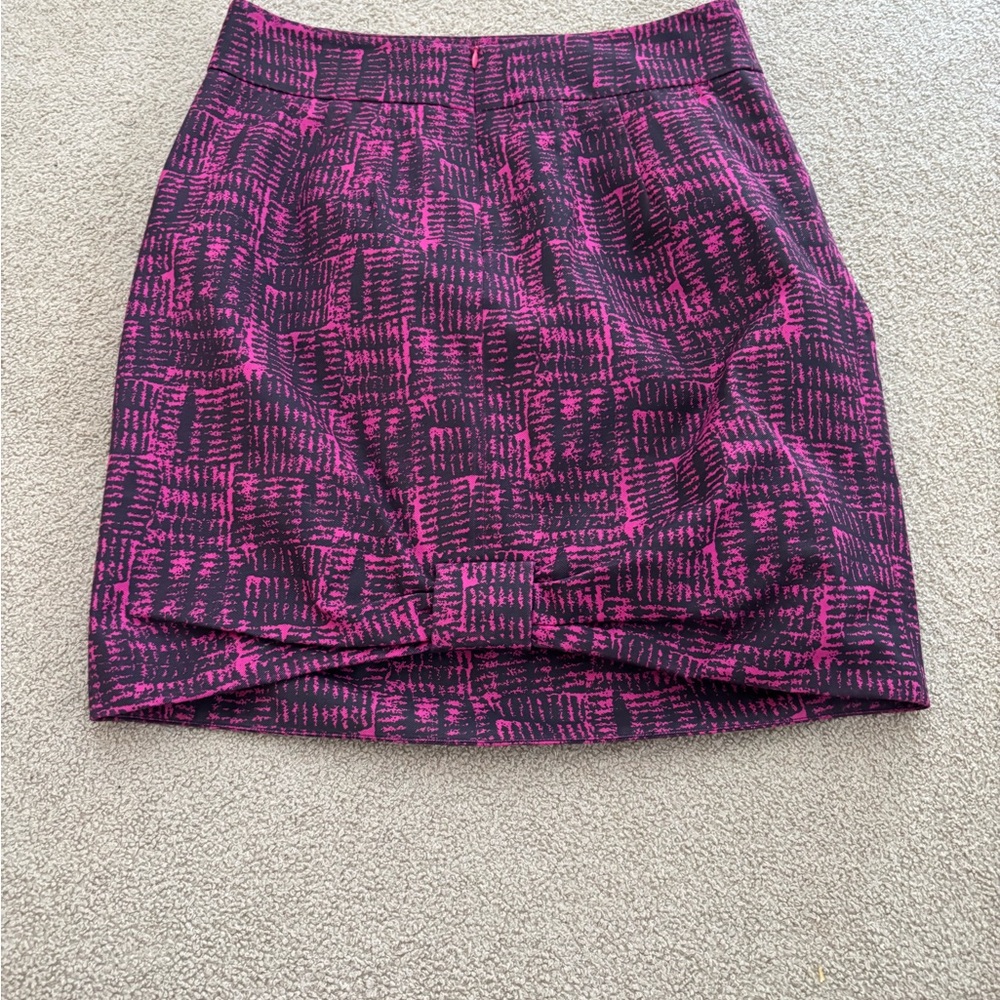 Marc by Marc Jacobs Pink and Black Patterned Pencil Skirt